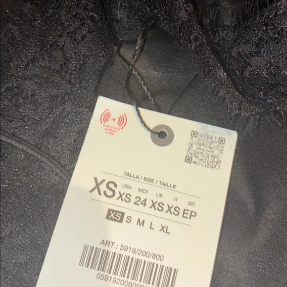 Zara NWT asymmetric lace dress black 5919/200 - Picture 14 of 16